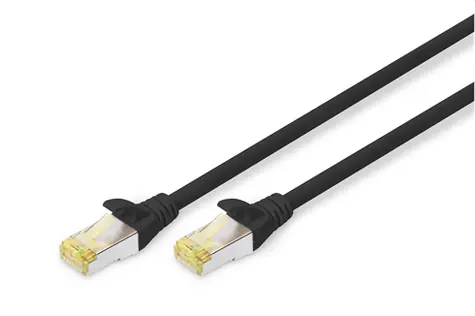 Digitus CAT 6A černá / Patch kabel / S/FTP / AWG 26/7 / 0,5 m