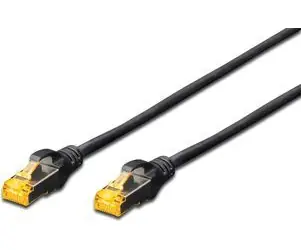 Digitus černá / Patch kabel / Cat6a / S/FTP / 7 m