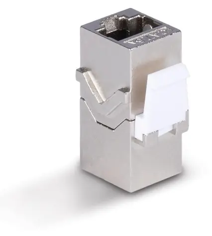 Lindy Cat6A Keystone metalická / Keystone modul / RJ-45 - RJ-45 / Zinek / 500 MHz