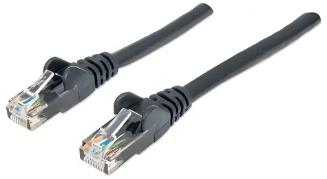 Intellinet Cat6 U/UTP černá / Patch kabel / RJ-45 / 2 m / ochrana páčky