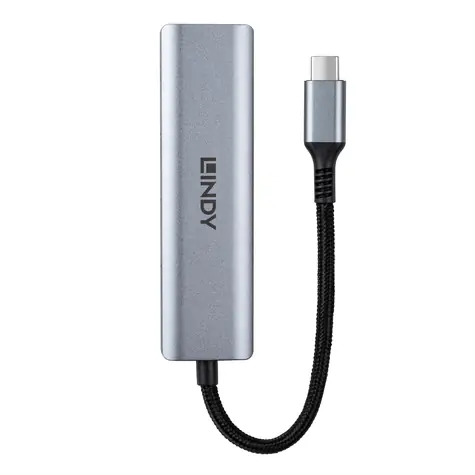 Lindy USB-C šedá / Rozbočovač / 4x USB-C 3.2 Gen 2 / 10 Gbit/s