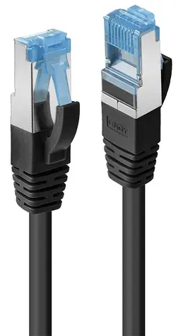 Lindy černá / Patch kabel / Cat6a S/FTP / RJ-45 / 3 m
