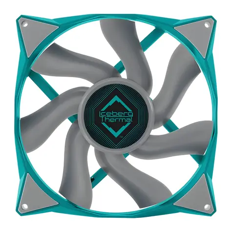 Iceberg Thermal IceGALE tyrkysová / Ventilátor / 140 mm / FDB ložisko / 1600 RPM / 96 CFM