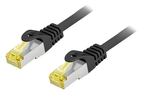 Equip Cat6a S/FTP 0,25m černá / Venkovní patch kabel / PoE+ / 10 Gbit/s / LSZH / RJ-45