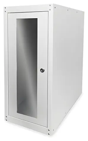 Digitus SOHO šedá / Rack skříň volně stojící / 300x699x600 mm / skleněné dveře / IP20