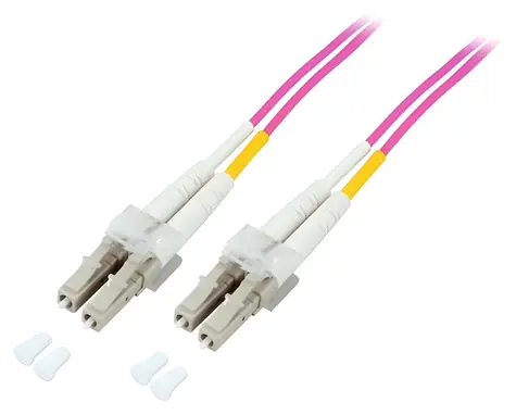 EFB LC-LC OM4 fialová / Optický patch kabel / Duplex / 2 m