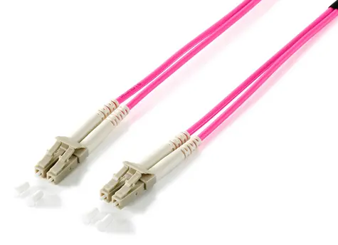 Equip optický kabel LC-LC OM4 15m fialová / Patch kabel / Multimode / Duplex / LSZH plášť