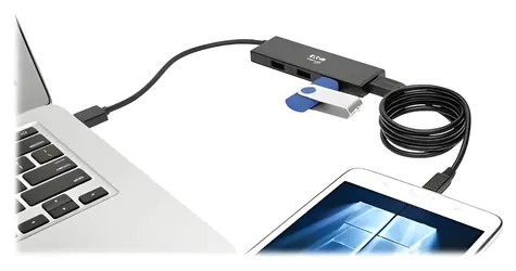Eaton Tripp Lite U360-004-SLIM černá / USB hub / 4 porty / USB 3.0 / 5 Gbit/s