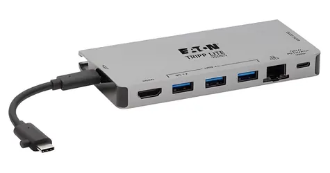 Eaton Tripp Lite USB-C Dock šedá / Dokovací stanice / 4K HDMI / USB 3.2 Gen 1 / PD 100W / Gigabit LAN