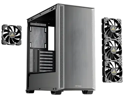 Antec P7 S černá / Skříň / Midi-Tower / ATX, M-ATX, Mini-ITX / bez zdroje