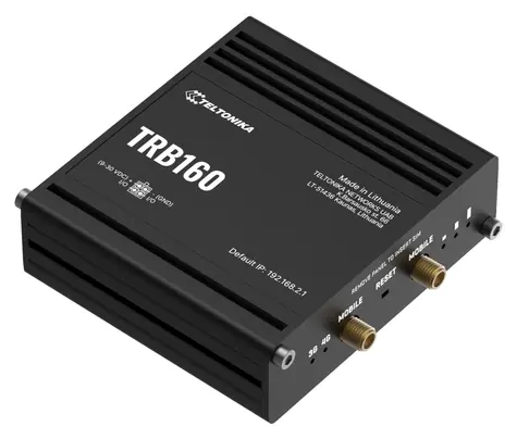 Teltonika TRB160 / LTE brána / Cat 6 / 1x RJ45 1000 Mb/s / IP30