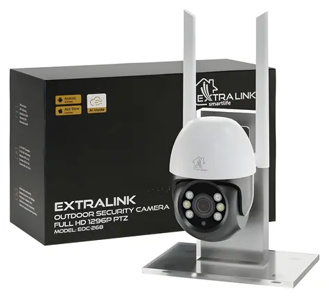 Extralink Perun EOC-268 / Venkovní IP kamera / PTZ / 1296p / Wi-Fi / IR / microSD