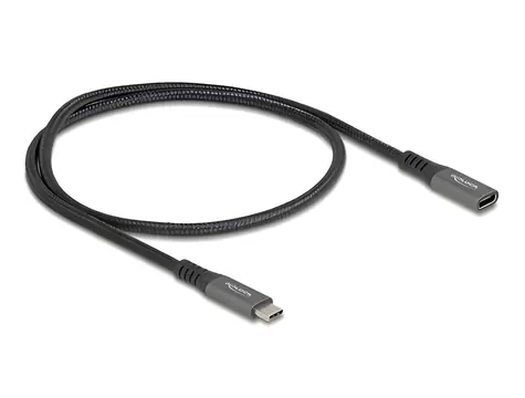 Delock USB-C 0,5m černá / Kabel / USB 3.2 Gen 2 10 Gbps / USB-C (M) - USB-C (M) / PD 100W / 4K 60Hz