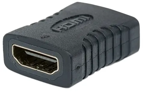 Manhattan HDMI A-A female/female černá / Adaptér / 4K 60Hz / 10,2 Gbit/s / pozlacené kontakty