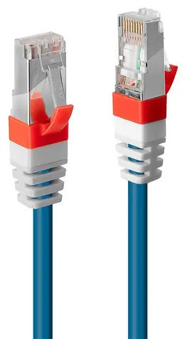 Lindy Cat6A S/FTP PIMF modrý 1m / Patch kabel / LSZH / RJ45-RJ45 / 10Gbit
