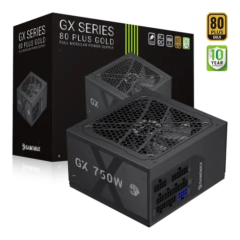 Gamemax GX 750GF / Zdroj ATX / 750W / 80 PLUS Gold / plně modulární