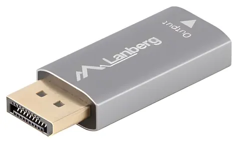 Lanberg stříbrná / Adaptér / DisplayPort na HDMI / 4K