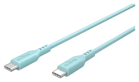 Goobay Silicone tyrkysová / Datový kabel / USB-C / 1,5 m