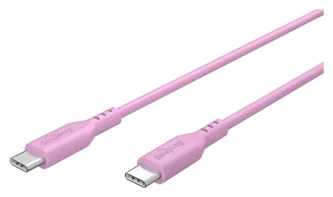 Goobay Silicone růžová / Datový kabel / USB-C / 1,5 m