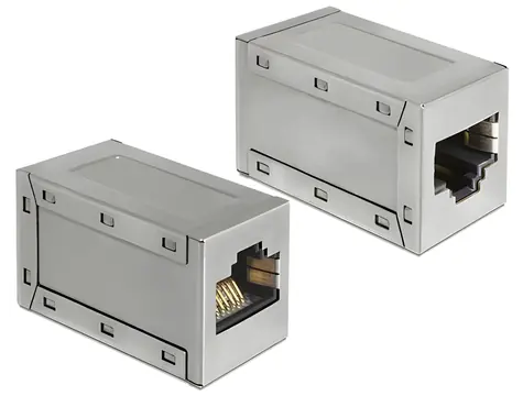 DeLock / Adaptér RJ45 samice-samice / Cat.6 STP / kov