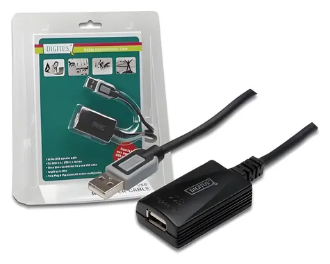 Digitus USB 2.0 / Prodlužovací kabel / aktivní / USB-A - USB-A / 5 m