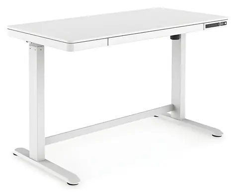 DIGITUS Elektrický výškově nastavitelný stůl / 120x60 cm / USB nabíječka / zásuvka
