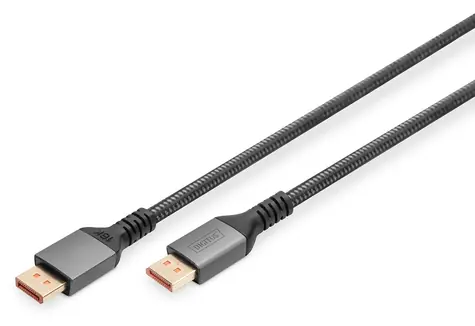 Digitus DisplayPort 2.1 černý / Propojovací kabel / DisplayPort - DisplayPort / 1m / 80 Gbps / 16K