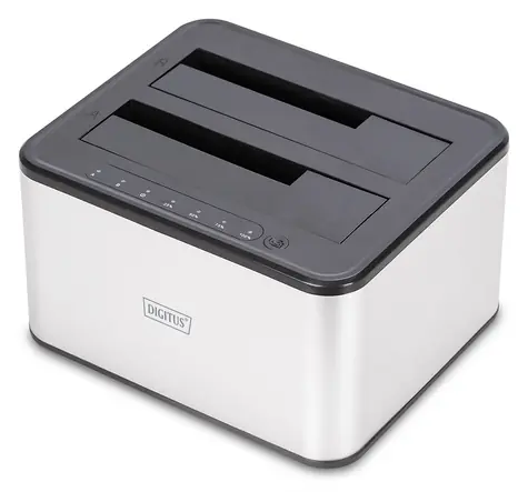 Digitus DN-71540-2 černá / Dokovací a klonovací stanice / USB 3.0 / 2x SATA HDD/SSD / 2,5