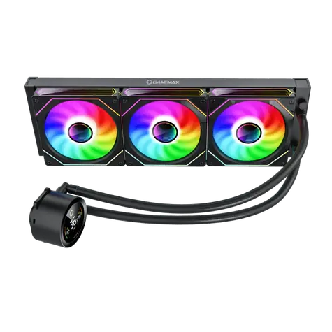 Gamemax Iceburg 360 Digital černá / Vodní chladič CPU / 360mm radiátor / digitální displej