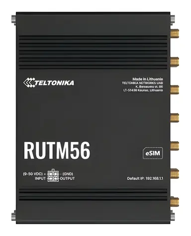 Teltonika RUTM56 / Router industriální / Dual 5G & 4G LTE / Wi-Fi 5 / Dual SIM & eSIM / VPN