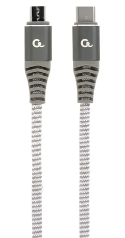 Cablexpert CC-USB2B-CMMBM-1.5M / Kabel / USB-C - Micro-USB / bavlněný oplet / 1,5 m