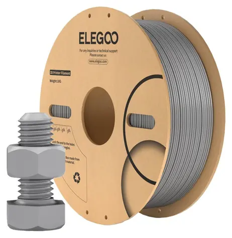 Elegoo 50.203.0644 šedá / Tisková struna / ABS / 1 kg