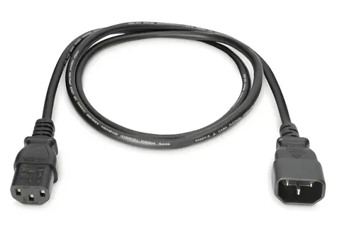 Digitus Prodlužovací napájecí kabel IEC C14-C13 černá / Kabel / 1,8 m / H05VV-F3G 3× 0,75 mm2