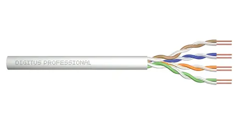 Digitus ASSNET250 šedá / Instalační kabel / CAT 6 U/UTP / AWG 23/1 / PVC / 305 m