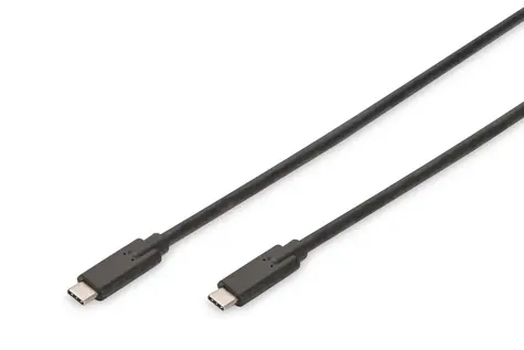 Digitus USB-C 1m černá / Kabel / USB 3.1 Gen2 / 10 Gbps / PD 5 A