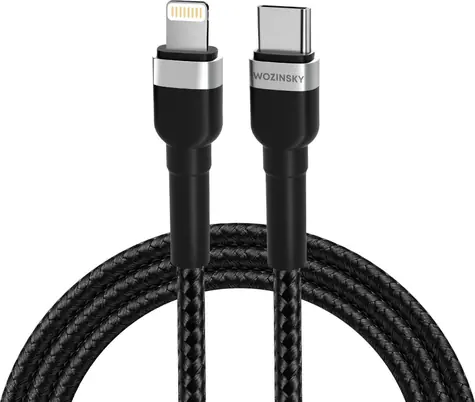 Wozinsky USB-C - Lightning černá / Datový a nabíjecí kabel / 2m