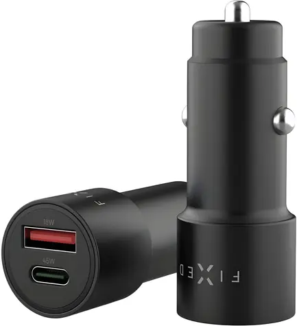 FIXED FIXCC63 černá / Autonabíječka / USB-C + USB-A / 63W / PD 3.0