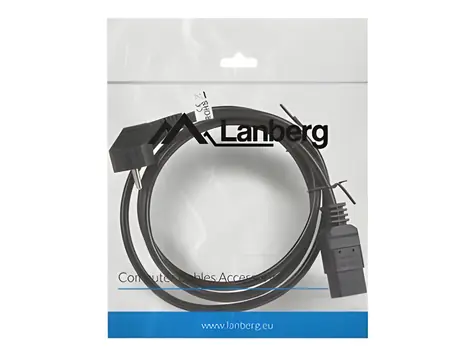 Lanberg CEE7/7 - IEC C19 černá / Napájecí kabel / 1,8 m / 16A / VDE