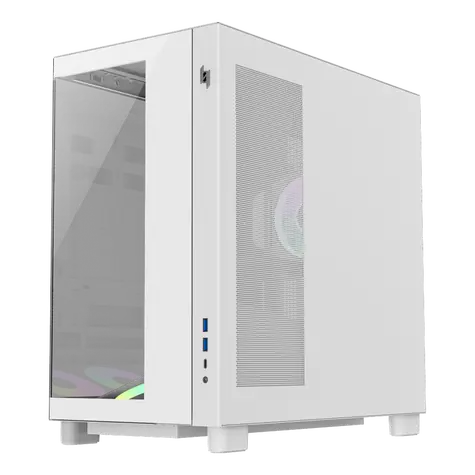 Gamemax NEX C53 bílá / Skříň / ATX/BTF