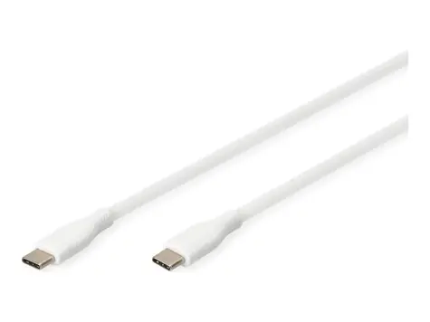 Digitus USB-C silikonový propojovací kabel bílá / Datový kabel / USB-C / 1 m