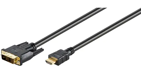 Goobay 51580 černá / Kabel HDMI - DVI-D / pozlacené konektory / 2 m