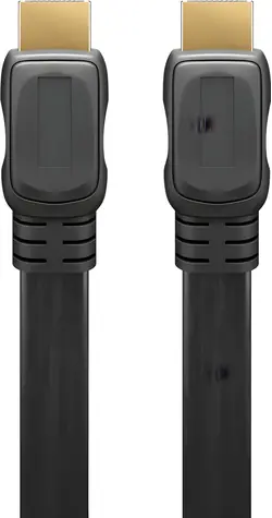 Goobay 61279 / HDMI kabel / plochý / s Ethernetem / pozlacené konektory / 2 m