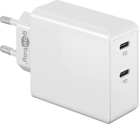 Goobay 61758 bílá / Nabíječka / 2x USB-C / PD / 36 W