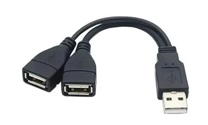 PremiumCord 15 cm / Redukce USB / A/M - 2x A/F
