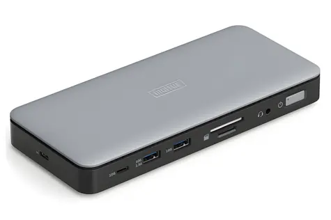 Digitus USB-C 11v1 / Dokovací stanice / 2x HDMI / DisplayPort / 2x USB-A / USB-C / RJ45