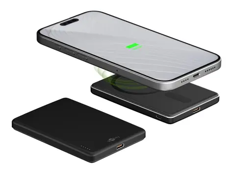 Goobay 70182 černá / Powerbanka / 5000 mAh / MagSafe / 15W bezdrátově / 20W USB-C