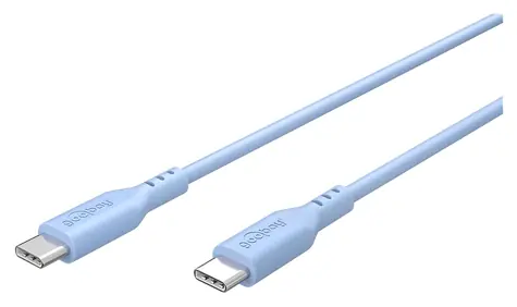 Goobay modrá / Kabel USB-C / silikonový / 1,5 m