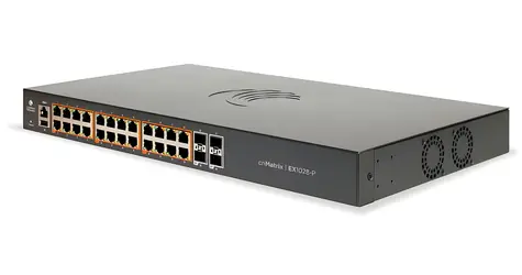 Cambium Networks cnMatrix EX1028-P / Switch / 24x RJ45 PoE+ / 4x SFP / L2/L3 Managed / 200W PoE