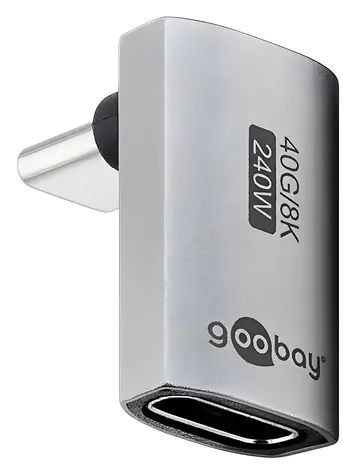 Goobay 74442 / Adaptér USB-C / úhlový 90° svislý / prodloužený / USB4