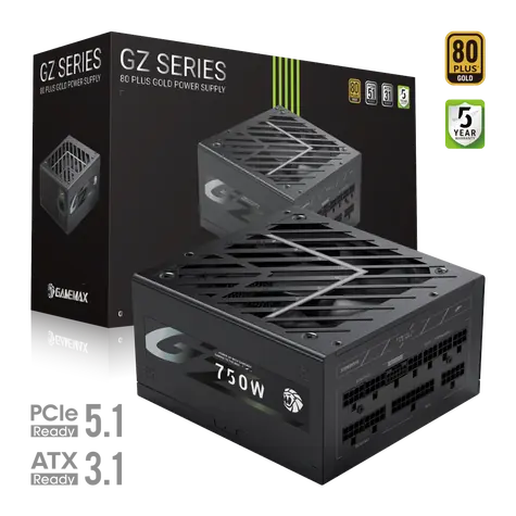 Gamemax GZ 750G / Zdroj / ATX / 750W / 80 Plus Gold / plně modulární